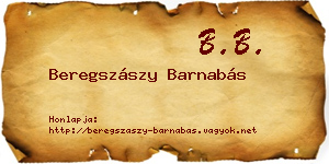Beregszászy Barnabás névjegykártya