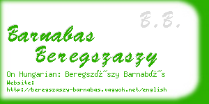 barnabas beregszaszy business card